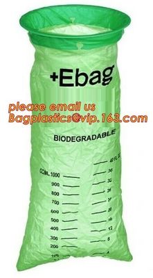 100% Biodegradable Disposable Healthcare Emesis Bag,Medical Emesis Bag with a Rigid Plastic Ring,Biodegradable Emesis Ba