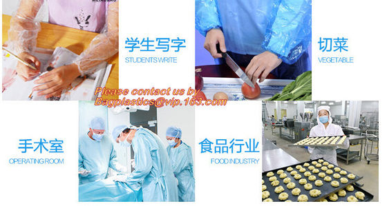 sleeve covers of non-woven,cpe and PE,sizes are customized,transparent Waterproof PE sleeve cover,Surgical PE Oversleeve