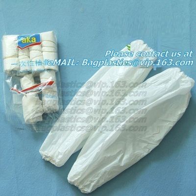 Polyethylene Disposable Sleeve Cover with Elastic Ends 18&amp;quot; Length White,PE Plastic Sleeve Cover bagplastics bagease