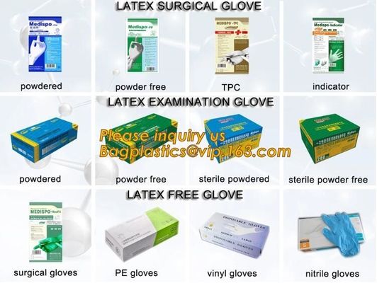 Disposable Latex/Vinyl Medical Examination Gloves,Sterile Powder Free Latex Surgical Gloves 8.0g Medical Use bagease pac