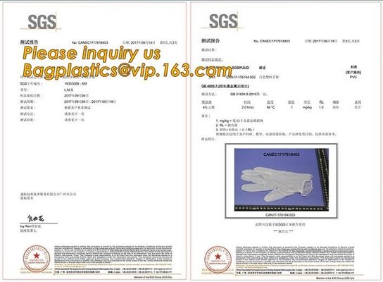 Powder Free Disposable Vinyl PVC Gloves 5.5 grams 9 inches and 12 inches,Health Cleanroom 12" Disposable/Single Use Powd