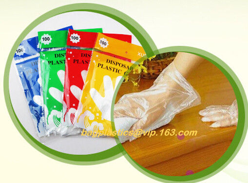 biodegradable compostable Disposable gardening pe glove heat resistant food grade gloves,PE or poly gloves with embossed