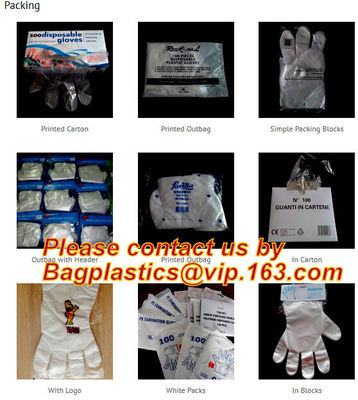 Disposable Clear Poly Hybrid Stretch Gloves, Copolymer Polyethylene PE gloves,household kitchen dining cook transparent