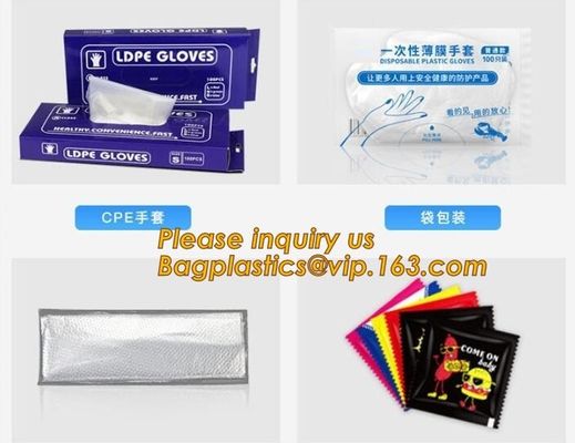 Disposable Plastic Polythene PE Gloves Cleaning Prepare Food,STERILE TWO FINGER GLOVES IN POLYETHYLENE, small packing PE