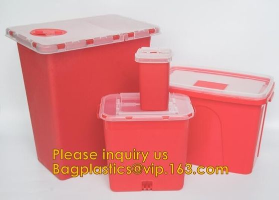 Medical disposable sharp container,Best Selling 30 Liter Disposable Un3291 Square Sharps Container Medical Disposal Shar