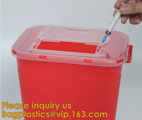 Medical disposable sharp container,Best Selling 30 Liter Disposable Un3291 Square Sharps Container Medical Disposal Shar