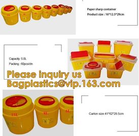 Plastic Hospital Medical Disposal Waste Sharp Container,plastic round sharps disposal container with lid BAGEASE PACKA