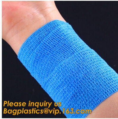 Fitness Custom made Cotton medical plaster tape sport bandages roll athletic tape,Flexible Bandage Self Adherent bandage