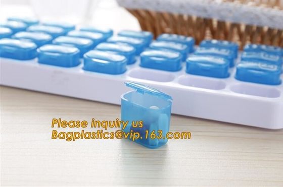 Clear Cute Round small Plastic Weekly 7 Days Pill Box,eco-friendly wholesale plastic pill box, high quality pill case, c