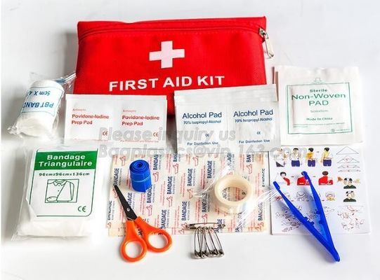 First aid trauma kit canvas pack with medical blanket,first aid kits for family medical grade,Camping Hiking Car First A