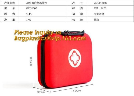 emergency Medical Bag first aid pack mini,Family pack PE first aid adhesive bandage PE wound plaster waterproof PE band