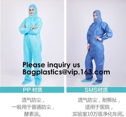 Polypropylene Coverall, Disposable, Elastic Cuff, White, Xlarge,SMS Coverall with Hood, Disposable, Elastic Cuff, X-Larg