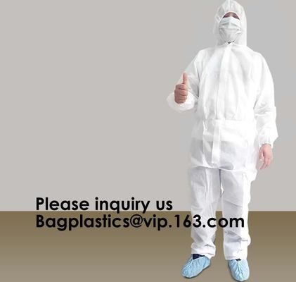 Non-Woven Disposable Overalls,Cleaing Protective Coveralls Clothing for Painting Polishing,Epidemic Prevention Breeding