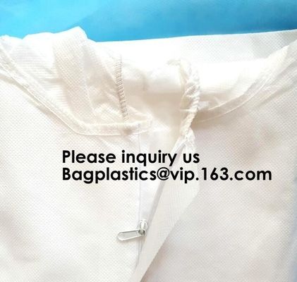 Non-Woven Disposable Overalls,Cleaing Protective Coveralls Clothing for Painting Polishing,Epidemic Prevention Breeding