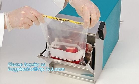 Fisherbrand™ Sterile Polyethylene Sampling Bags Capacity: 120mL, Bags with Flat-Wire Closures, Sample Collection and Tra