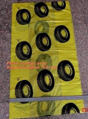 plastic tyre bag,large bag tire bags, disposable hdpe clear plastic pe tyre cover storage bags, printed flat bag PE Plas