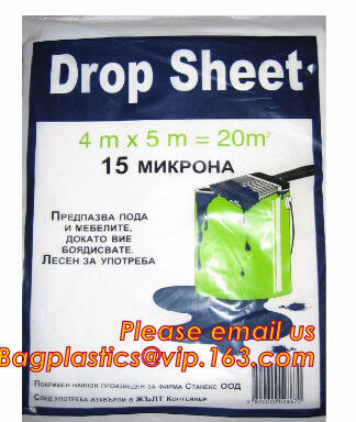 plastic disposable cover sheet to protect the furniture, Plastic protective drop cloth/ dust sheet/cover film