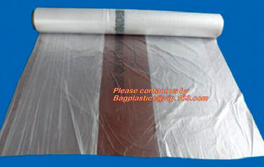 Pre-Folded masking film With Excellent Sealing Property, protective pretaped masking film, HDPE pre-taped masking film