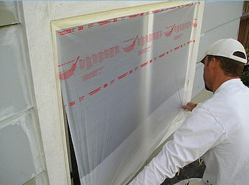 PE Film Large Area Protection From Painting Drips Auto Plastic Masking Film Pretaped Masking Film