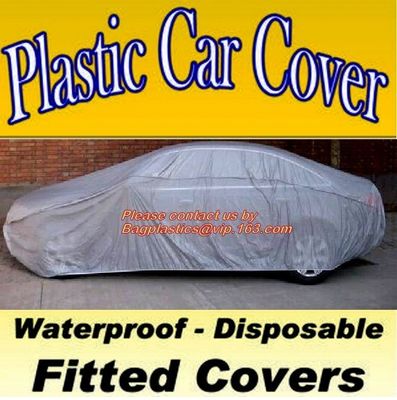 PE car cover, plastic car cover, HDPE plastic overspray protective car cover, Decorative Film