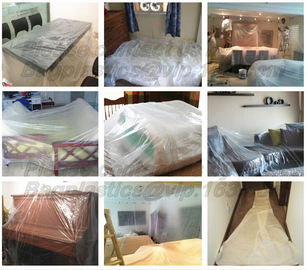 Plastic protective drop cloth, dust sheet, cover film, drop cloth, PE drop cloth, furniture protective film, furniture