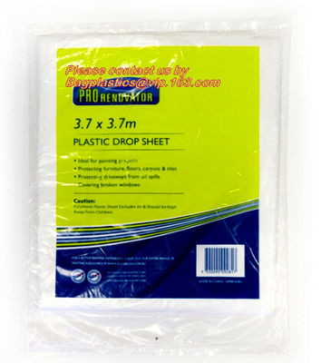 HDPE protective plastic Drop sheet, Drop cloth, Paint dust sheet, Plastics cheap painter pe protective table drop cloth