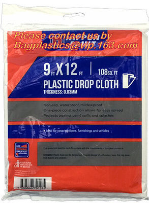 Plastics pe protective drop cloth, high quality plastic protective drop cloth,dust sheet,cover film