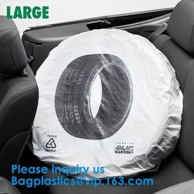 Car Tire Plastic Storage Tote Bags Tyre Packaging Custom Size Disposable Gusset Disposable Custom Size Printing Tire Bag