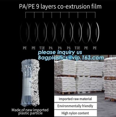 Wine Bottle Air Bag Packing, Wine Bottle Air Column Bag Packing, Inflating PE Film, Cushion Pillow Air Bag