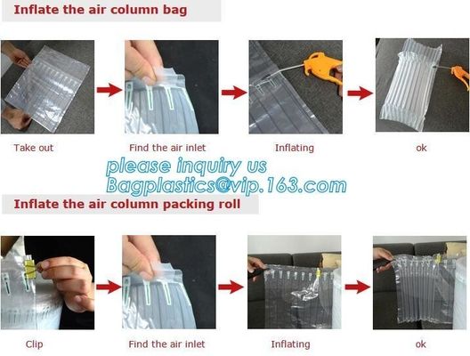 bubble dunnage pillow air bag, air cushion films for packaging, air filled pillow bag, air column bag, dunnage cushion a