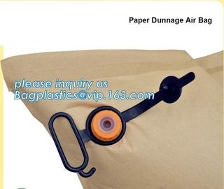 Custom kraft paper bags designer paper container dunnage air bag, pillow packing bag dunnage air bag for container, Kraf