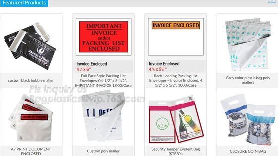 Bank Deposit Tickets Confidential Document Bags, Antistatic Security Bags, Evidence &amp; Chain of Custody Bags, Patient's M