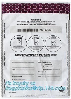 TAMPER EVIDENT DEPOSIT BAGS, Personal Property Protection Bags Security Mailer Bags Custom Security Bags, BAGPLASTICS PA