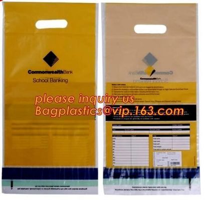 custom logo tamper tear proof plastic bank money envelopes mailing bag, Security Bag/Printed Plastic Security Bags For M