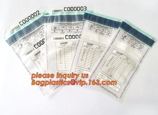 Bank Money Coin Pe Plastic Reusable Secure Seal Deposit Tamper Proof Evident Bag Manufacturer, money locking security ba