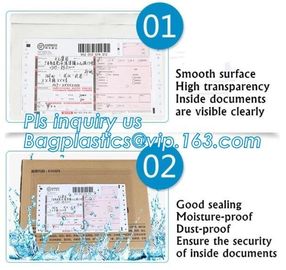 mailing packing list envelope for jewelry, blank mailing PE packing list envelope in stock, DHL Asia Pacifica Packing li