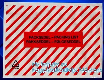 Clear Adhesive Back, Packing List / Shipping Label Envelope Pouches, seal envelope courier bag express custom mailing ba