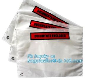 China supplier self adhesive water proof clear packing list envelope, Poly enclosed express paper bags custom mailing ba