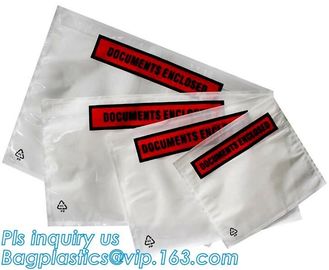 China supplier self adhesive water proof clear packing list envelope, Poly enclosed express paper bags custom mailing ba