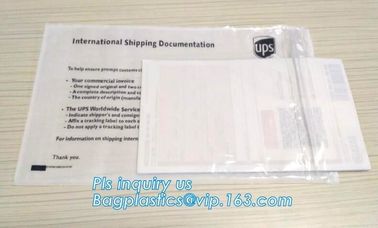 Self-Seal Security Document Packing List, UPS TNT express invoice packing list envelope, enclosed envelope/ waybill bag