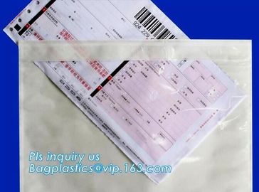 polyethene PE self-adhesive packing list document envelopes, PE packing list envelope, self adhesive closure packing lis