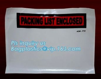 TNT DHL shipping packing list document envelopes, packing list padded envelope, tamper proof express use plastic packing