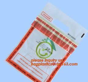 Security plastic bag with adhesive tape for cash, plastic money bag, Security Money Cash Bag For Airport/Bank and police