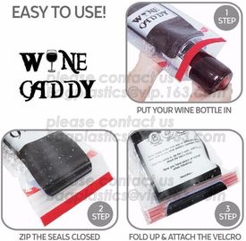 Leak Proof Reusable Safe Travel Storage Wine Shipper Bags Disposable Wine Bottle Plastic Bubble Protector Travel Bags Po