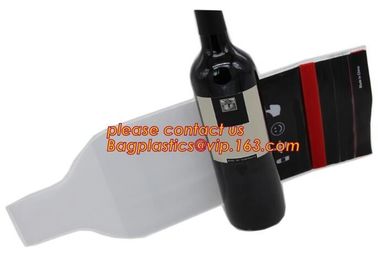 Zip sealed liquor bubble bags bottle protector Travelling liquor bubble sleeves air wine bubble bags Zipped bottom plast