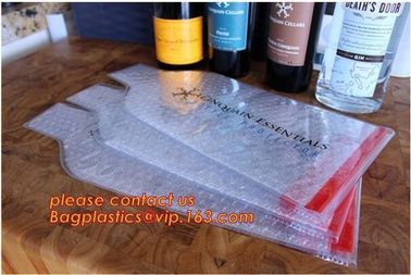 Bottle Protective Zip sealed liquor bubble bags bottle protector Travelling liquor bubble sleeves air wine bubble bags