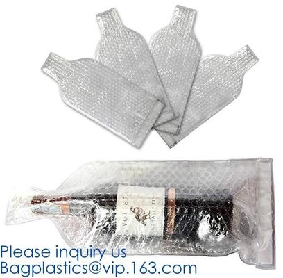 Reusable Leak Proof Bottle Protector Bag for Travel,Plastic Pvc Traveller Wine Bottle Bubble Protector Packaging Wine Ba