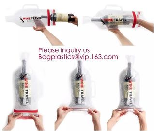 Bottle Protector Bubble Travel Bag,Travel Trip Bag With Bubble Inside And Double Zip lockks,Sleeve Travel Bag - Inner Skin