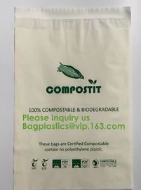 Cheap factory direct biodegradable courier bags with EN13432 BPI OK compost home ASTM D6400 certificates BAGPLASTICS PAC