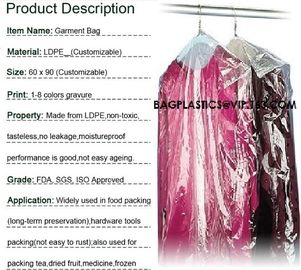 Dry clean perforated clear poly plastic garment/laundry/clothing bags on a roll clothing storage